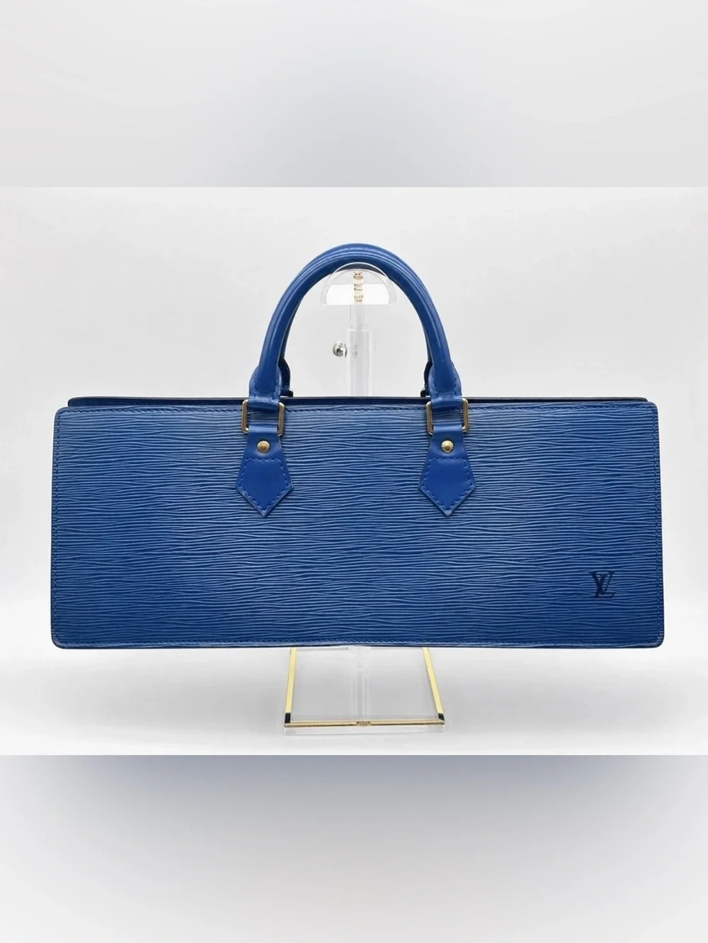 Vintage Louis Vuitton Epi Triangle Sac in Royal Blue